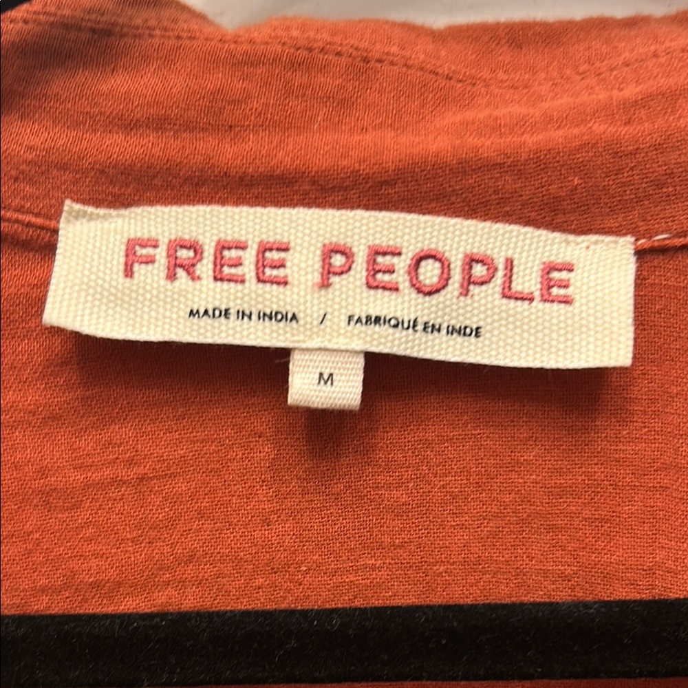 Free People Orange Cropped Blouse - Picture 12 of 12